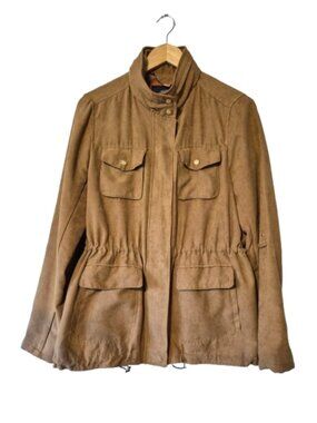 Vince Camuto Tan Faux Suede Jacket Size Medium